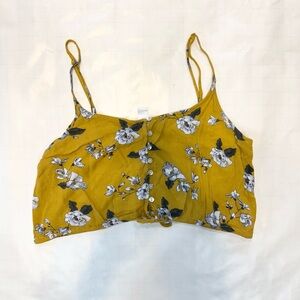 Floral Mustard Yellow Women's Top